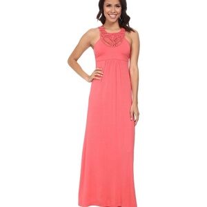 Tommy Bahama Size Small Coral Crochet maxi So Cute